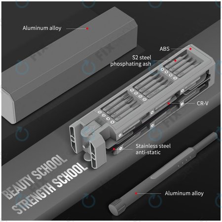Kingsdun - Precízna Sada so Skrutkovačom a Bitmi 44v1