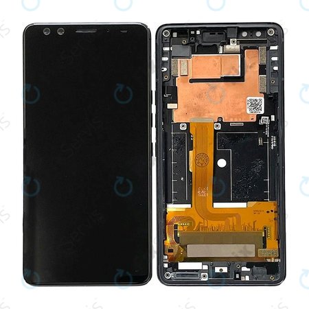 HTC U12 Plus - LCD Displej + Dotykové Sklo + Rám (Black) OLED