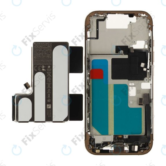 Stredný Rám s Batériou pre iPhone 16 Pro | Desert Titanium | ZD076-00691 | Genuine Apple