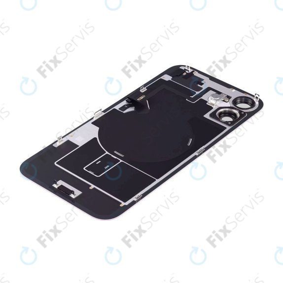 Apple iPhone 16 - Sklo Zadného Housingu + Sklíčko Kamery + Kovový Pliešok + Magsafe Magnet (Pink)