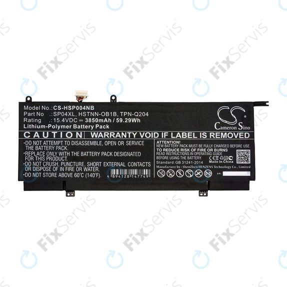 Batéria pre HP Spectre X360 13, 3850mAh, Li-Pol, 15.4V, HSTNN-OB1B, HQ