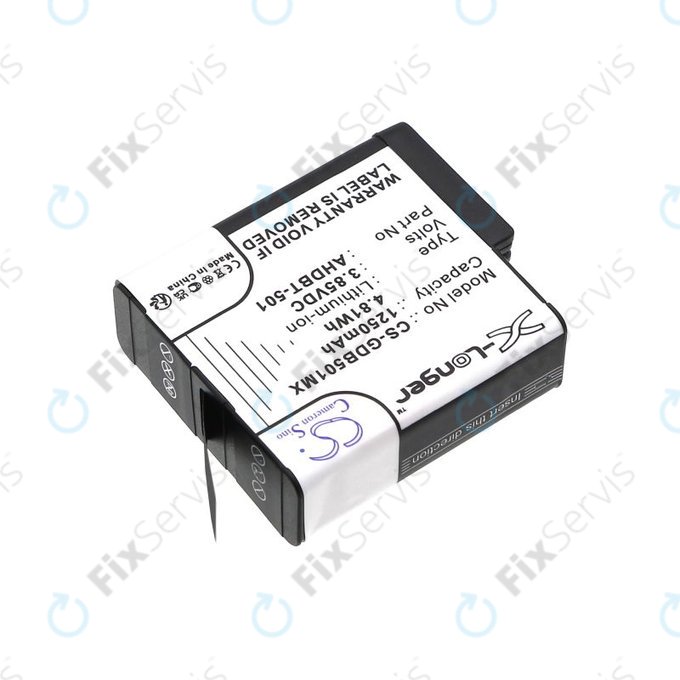 Batéria pre Gopro Hero 8, Hero 6, 1250mAh, Li-Ion, 3.85V, AHDBT-501, HQ