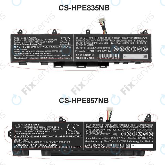 Batéria pre HP ZBook Firefly 15 G7, G8, EliteBook 855 G7, G8, 850 G7, G8, 4600mAh, Li-Pol, 11.55V, CC03053XL, HQ
