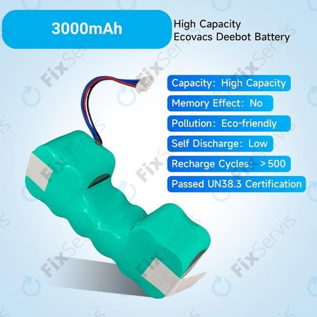 Ecovacs Sweeper-series, Deebot Ozmo-series - Batéria DM88 Ni-MH 12.0V 3000mAh