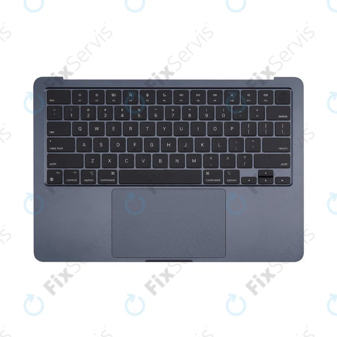 Horný rám klávesnice pre MacBook Air 13", A3113 (2024), s klávesnicou US a batériou, Midnight, 661-40230, Genuine Apple