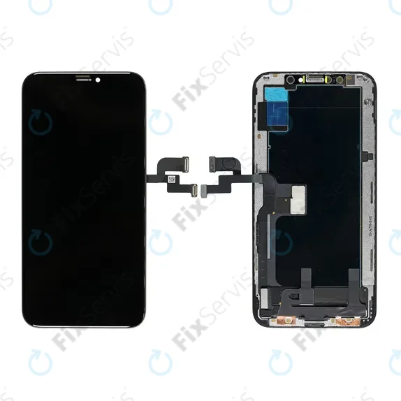 Displej Soft OLED pre iPhone XS, Dotykové sklo s rámom, FixPremium
