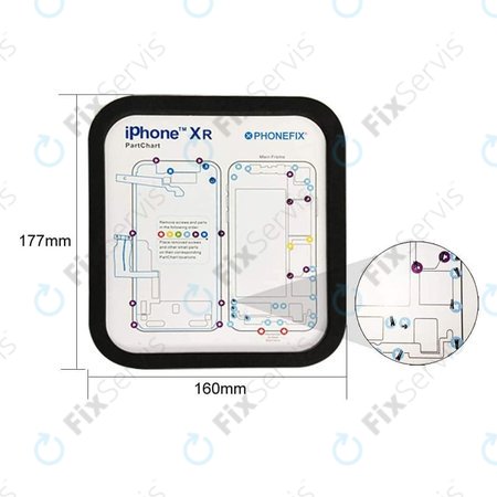 Magnetický Organizér Skrutiek So Schémou (iPhone 6 - 11 Pro Max)