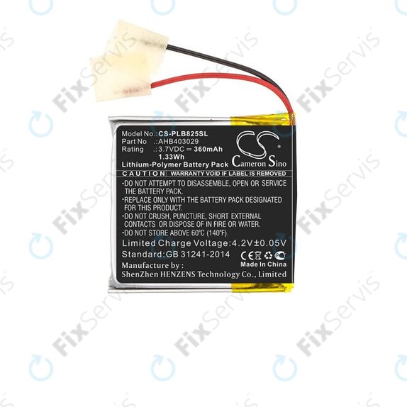 Batéria pre Plantronics Voyager Focus B825, 360mAh, Li-Pol, 3.7V, AHB403029, HQ