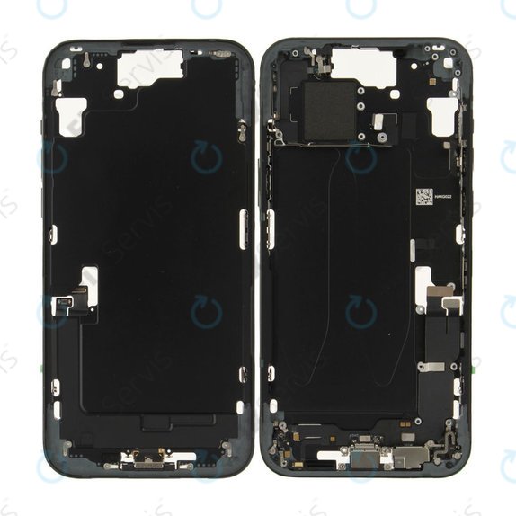 Stredný Rám s Batériou pre iPhone 15 Plus | Black | ZD076-00674 | Genuine Apple