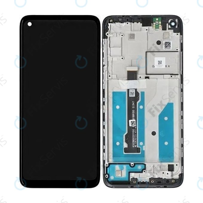 Motorola Moto G8 XT2045 - LCD Displej + Dotykové Sklo + Rám (Black) - 5D68C16383 Genuine Service Pack
