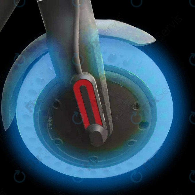 Xiaomi Mi Electric Scooter 1S, 2 M365, Essential, Pro, Pro 2 - Odolná Plná Bezdušová Pneumatika (Blue Fluorescent)