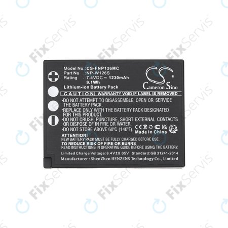 Batéria pre Fujifilm Finepix Hs30, X-T30, 1230mAh, Li-Ion, 7.4V, NP-W126S, HQ