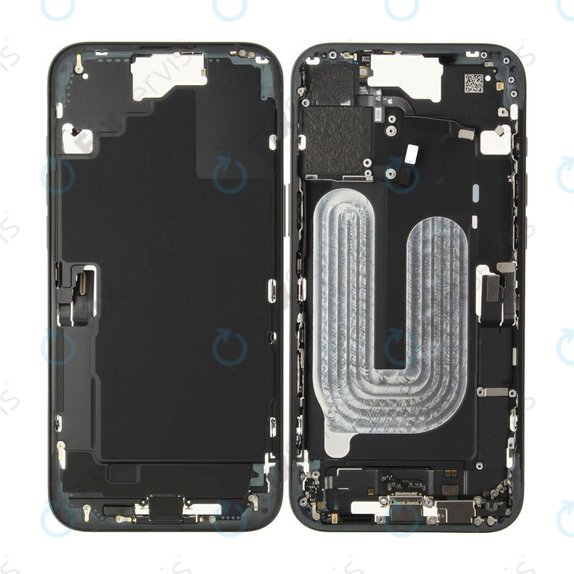Stredný Rám s Batériou pre iPhone 16 Plus | Black | ZD076-00684 | Genuine Apple