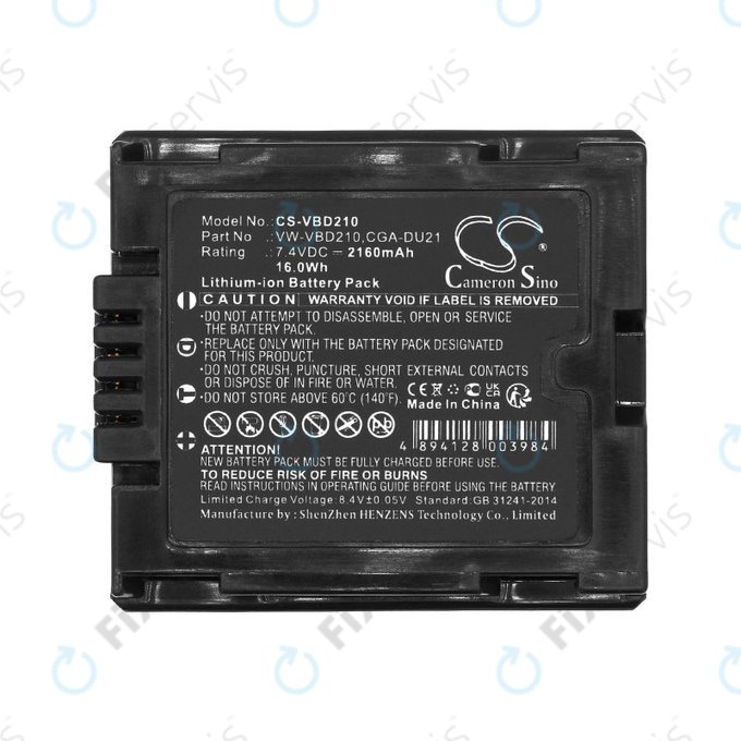 Batéria pre Panasonic NV, PV, VDR, Hitachi DZ, 2160mAh, Li-Ion, 7.4V, BZ-BP14S, HQ