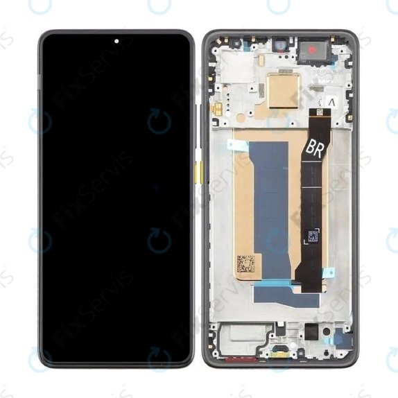 Displej pre Xiaomi Poco X7 Pro, Dotykové sklo s rámom, Yellow, 56000100O1000, Genuine Service Pack