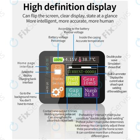Docreate SW - Prenosná Bodová Zváračka Batérií s Displejom (5000mAh)