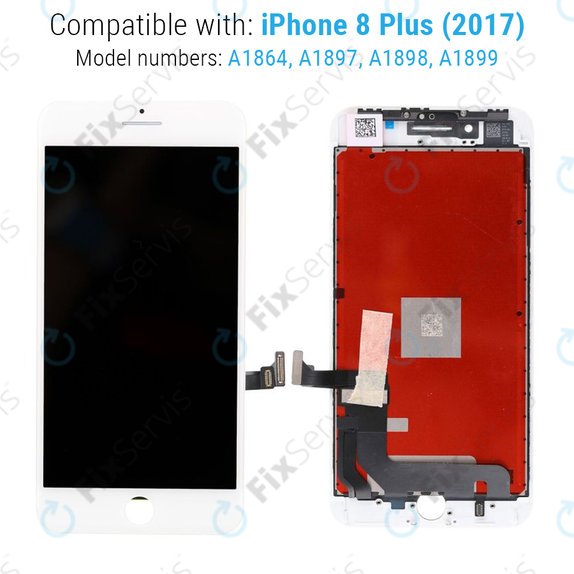 Apple iPhone 8 Plus - LCD Displej + Dotykové Sklo + Rám (White) TFT
