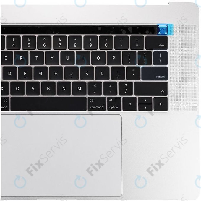 Apple MacBook Pro 15" A1707 (Late 2016 - Mid 2017) - Horný Rám Klávesnice + Klávesnica US + Mikrofón + Trackpad + Reproduktory (Silver)