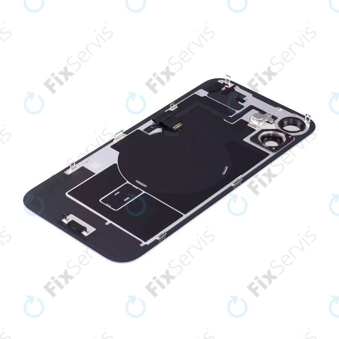 Apple iPhone 16 - Sklo Zadného Housingu + Sklíčko Kamery + Kovový Pliešok + Magsafe Magnet (Ultramarine)