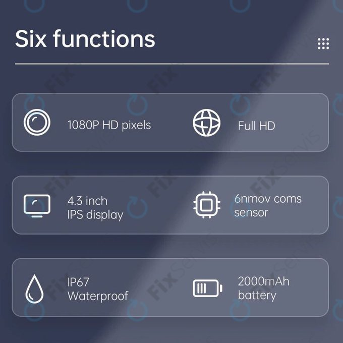 Priemyselná endoskopická kamera s 4,3" IPS displejom, 10m