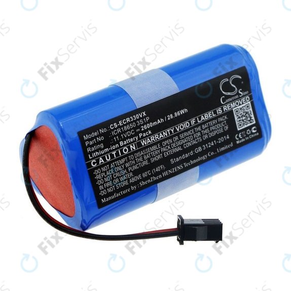 Ecovacs CEN330, CR-series - Batéria ICR18650 3S1P Li-Ion 11.1V 2600mAh HQ