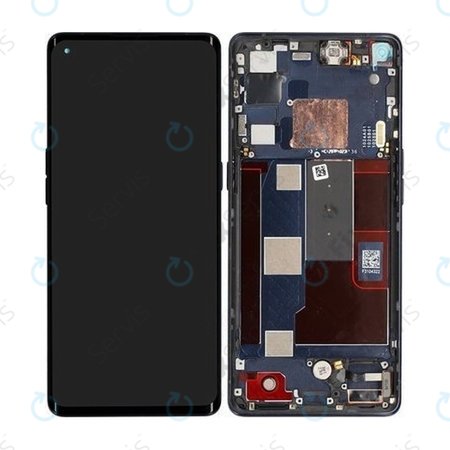 Oppo Find X2 Neo - LCD Displej + Dotykové Sklo + Rám (Moonlight Black) - 4904017 Genuine Service Pack