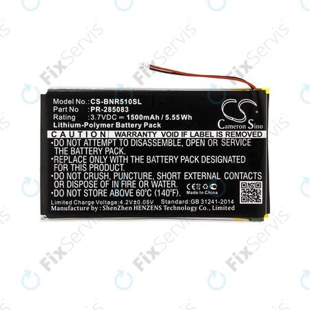 PocketBook 631 Touch HD, Barnes & Noble Nook Glowlight Plus BNRV510, Kobo Glo HD, Aura H2O, Tolino Shine 2 HD - Batéria PR-285083 1500mAh HQ