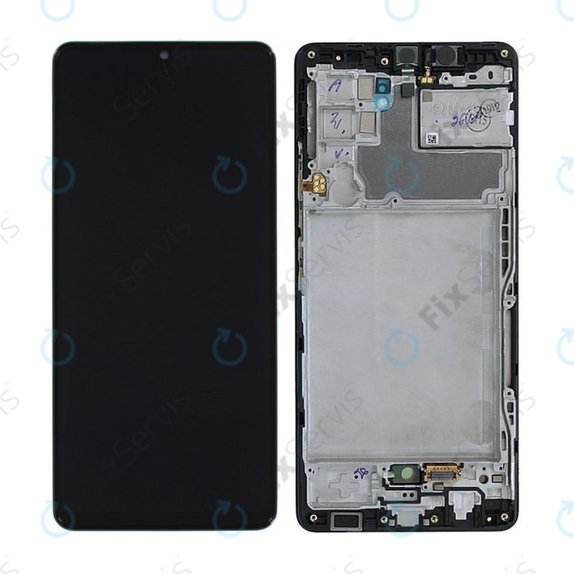 Samsung Galaxy A42 5G A426B - LCD Displej + Dotykové Sklo + Rám (Prism Dot Black) - GH82-24375A, GH82-24376A Genuine Service Pack