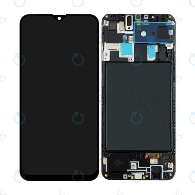 Samsung Galaxy A20 A205F - LCD Displej + Dotykové Sklo + Rám OLED