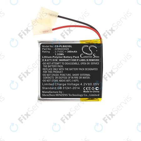 Batéria pre Plantronics Voyager Focus B825, 360mAh, Li-Pol, 3.7V, AHB403029, HQ