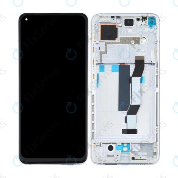 Xiaomi Mi 10T 5G M2007J3SY, Mi 10T Pro 5G M2007J3SG - LCD Displej + Dotykové Sklo + Rám (Luna Silver) TFT