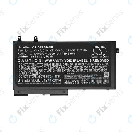 Batéria pre Dell Latitude 5400, Inspiron 7591 2-in-1, 3500mAh, Li-Ion, 11.4V, XV8CJ, HQ