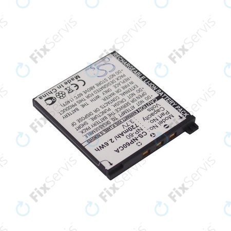 Batéria pre Casio Exilim Zoom EX-Z19, EX-Z85, EX-Z9, 720mAh, Li-Ion, 3.7V, NP-60, HQ