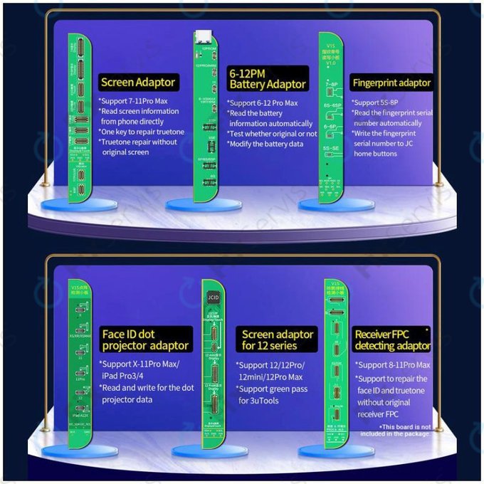 JC V1SE Programmer + LCD, Battery, Fingerprint, Face ID & 12-series Boards (iPhone 7 - 12 Pro Max)
