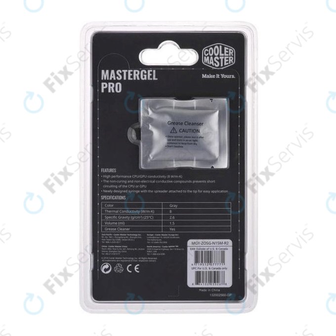 Tepelná pasta MasterGel Pro V2 pre CPU, 4g, sivá