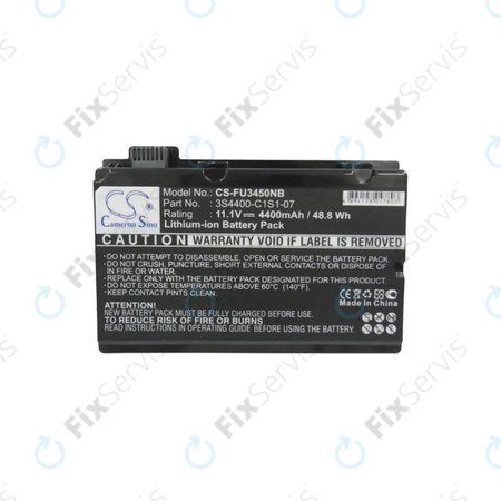 Batéria pre Fujitsu Amilo Pi3450, Amilo Pi3525, Amilo Pi3540, 4400mAh, Li-Ion, 11.1V, 3S4400-C1S1-07, HQ