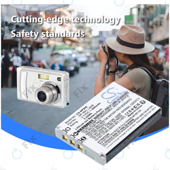 Batéria pre Agfa, Aosta, Avant, Benq, Minolta, Olympus, Polaroid, 600mAh, Li-Ion, 3.7V, Li-80B, HQ