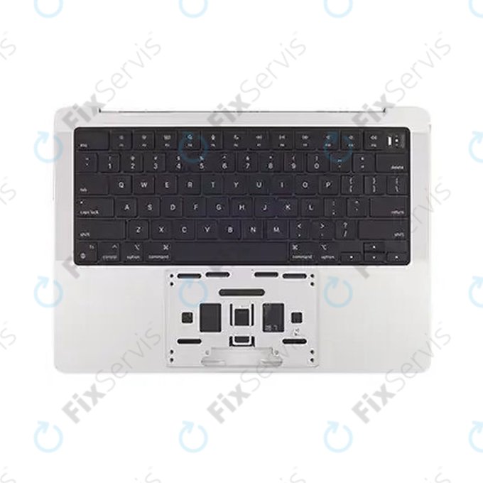 Horný rám klávesnice pre MacBook Pro 14", A2918 (Late 2023), s klávesnicou US a batériou, Silver, 661-35709, Genuine Apple