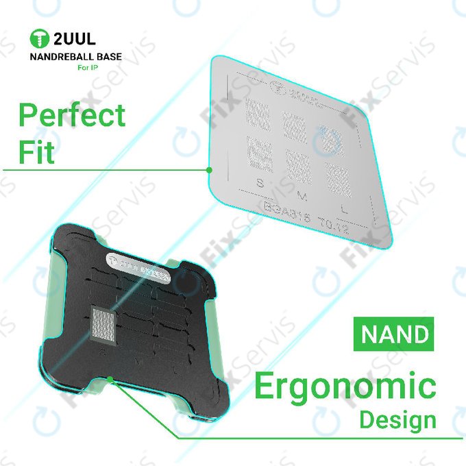 Magnetická základňa na reballing NAND, obojstranná, 2UUL BH16