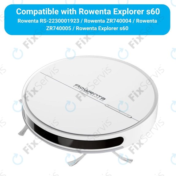 Sada náhradných dielov pre Rowenta Explorer s60 (1x Hlavná kefa, 2x Filter, 4x Bočná kefa)