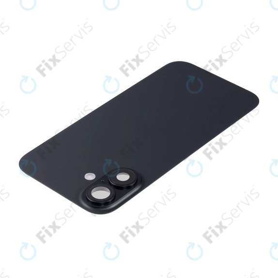 Apple iPhone 16 Plus - Sklo Zadného Housingu + Sklíčko Kamery + Kovový Pliešok + Magsafe Magnet + Flex Kábel (Black)