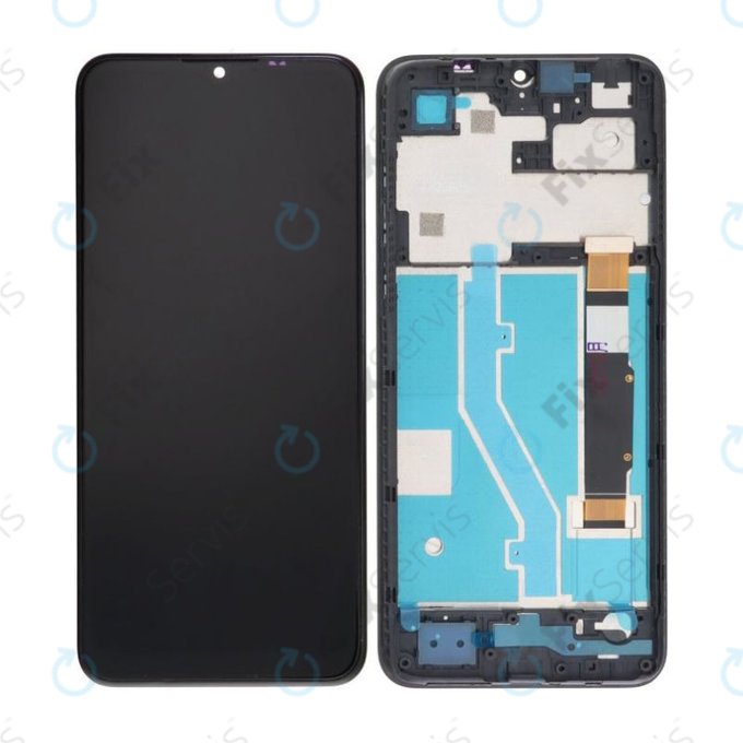 TCL 30E, 30 SE, 305, 306 - LCD Displej + Dotykové Sklo + Rám (Black) TFT