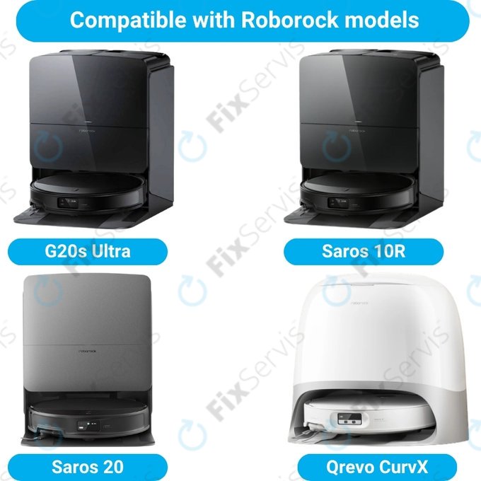 Sada náhradných dielov pre Roborock G20s Ultra, Saros 10R, 20 (1x Hlavná kefa, 2x Filter, 2x Bočná kefa, 4x Mopovacia utierka, 2x Prachové vrecko)