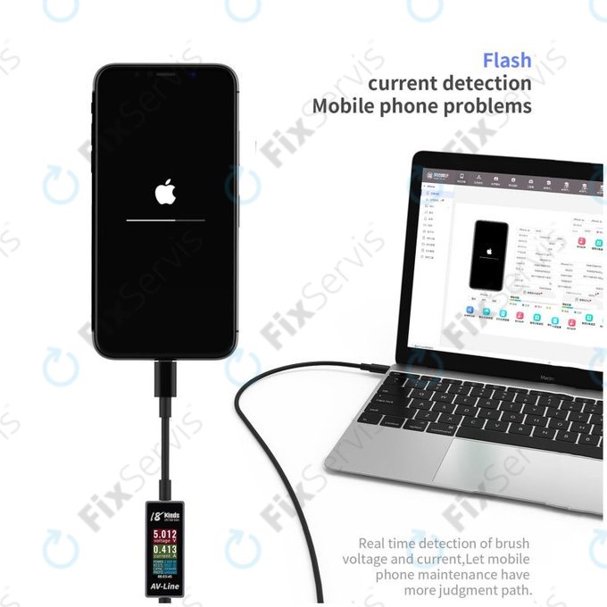 AV-Line - Smart Detekčný Nabíjací Kábel (Lightning - USB-C)