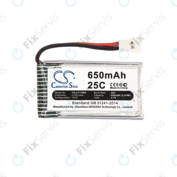 Batéria pre Hubsan X4 H107, 650mAh, Li-Pol, 3.7V, H107C-A24, HQ