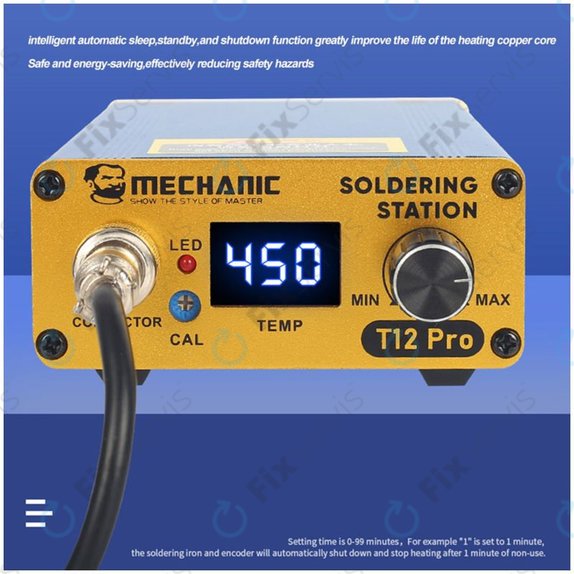 Mechanic T12 Pro - Digitálna Spájkovacia Stanica (Blue)