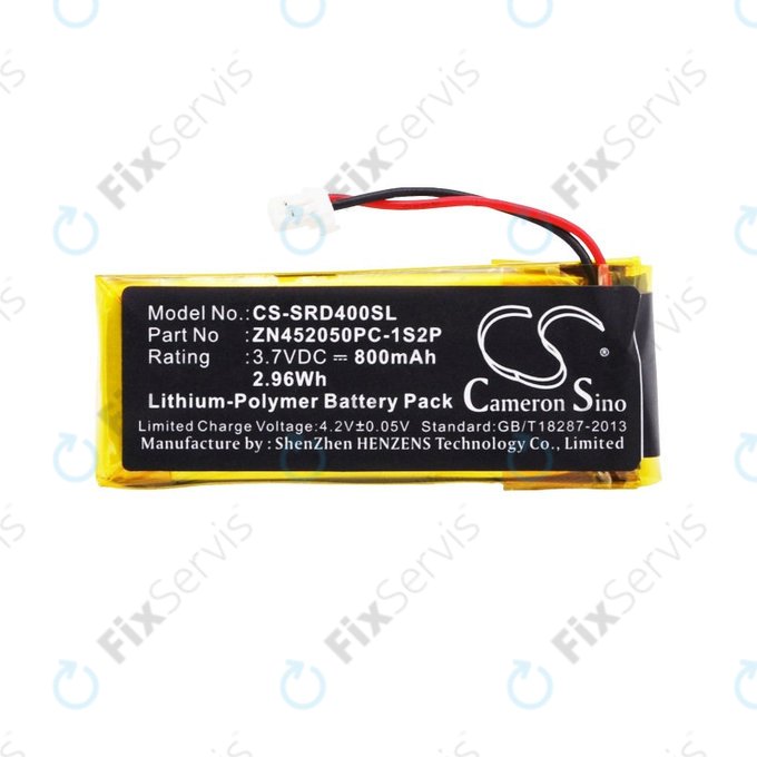 Batéria pre Cardo Scala Rider G4, 800mAh, Li-Pol, 3.7V, ZN452050PC-1S2P, HQ