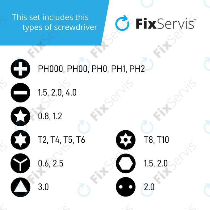 Nanch NQ-03Z - Prenosný Set Náradia pre Opravu Apple Zariadení 22v1