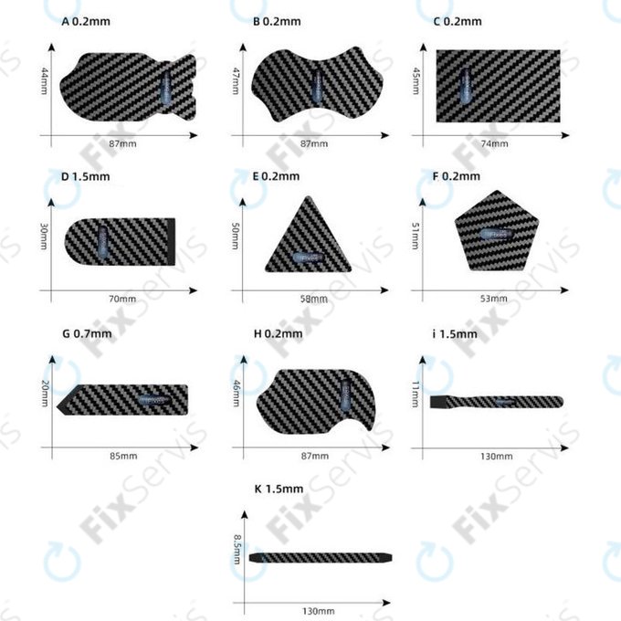iFixes - Karbonový Ultratenký Otvárací Tool B