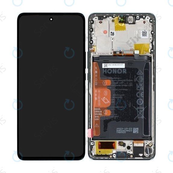 Honor Magic6 Lite - LCD Displej + Dotykové Sklo + Rám + Batéria (Green) - 0235AHHQ, 0235AHHV Genuine Service Pack